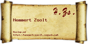 Hemmert Zsolt névjegykártya